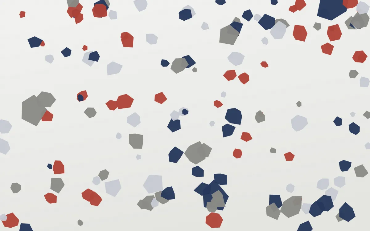 Tokyo Speckle — light blue, red and white terrazzo background