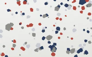 Tokyo Speckle — light blue, red and white terrazzo background