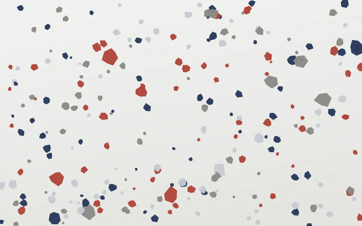 Tokyo Speckle Micro — light blue, red and white terrazzo background