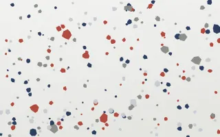Tokyo Speckle Micro — light blue, red and white terrazzo background