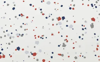 Tokyo Speckle Micro II — light blue, red and white terrazzo background, variation II