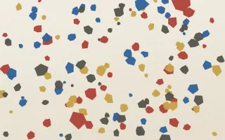 Venetian Classico III — light red, blue and beige terrazzo background, variation III