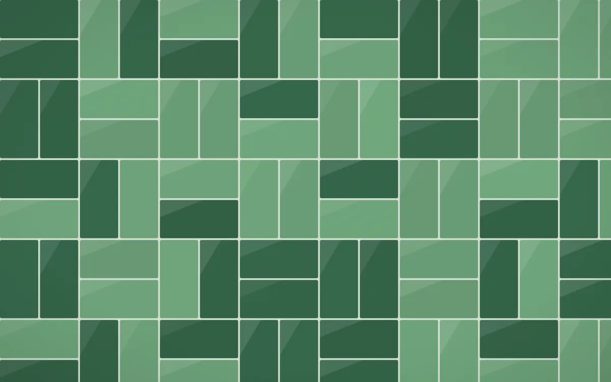 Alhambra Jade Basketweave Tiles — dark green and grey tile background
