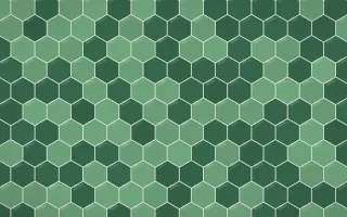 Alhambra Jade Hex Tiles — dark green and grey tile background