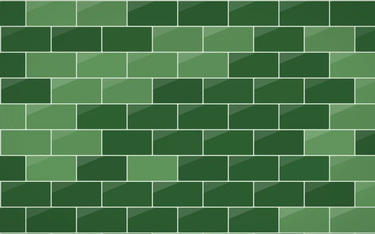 Amazônia Subway Tiles — dark green tile background