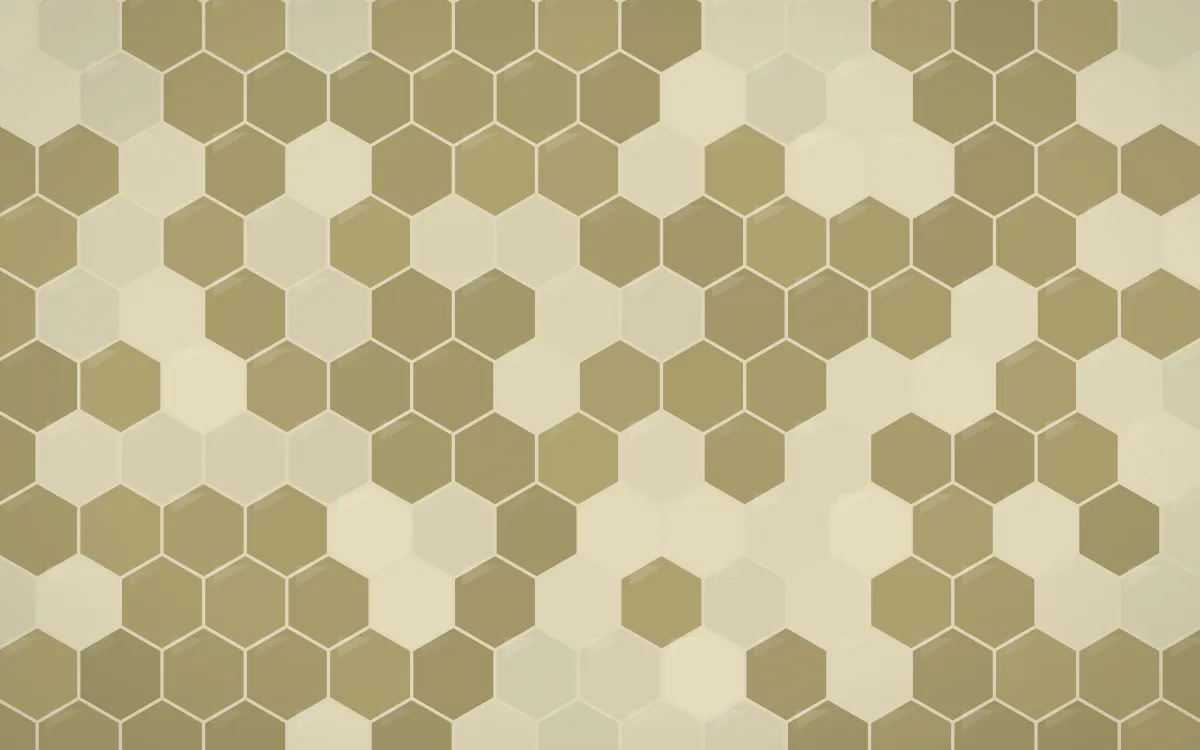 Bali Temple Hex Tiles — colourful beige and yellow tile background