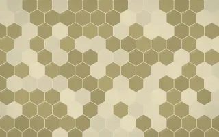 Bali Temple Hex Tiles — colourful beige and yellow tile background