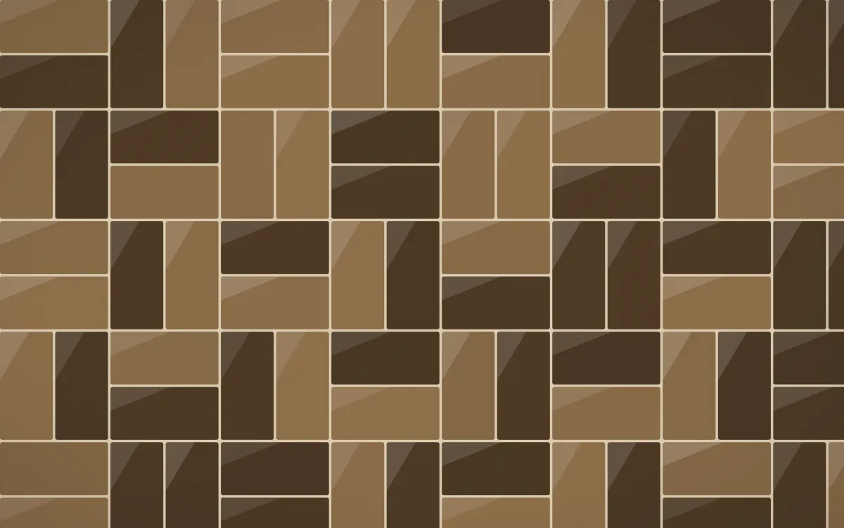 Bamako Earth Basketweave Tiles — dark brown and beige tile background