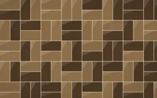 Bamako Earth Basketweave Tiles — dark brown and beige tile background