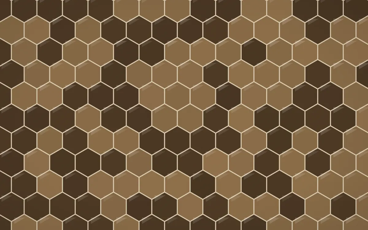 Bamako Earth Hex Tiles — dark brown and beige tile background