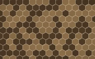Bamako Earth Hex Tiles — dark brown and beige tile background
