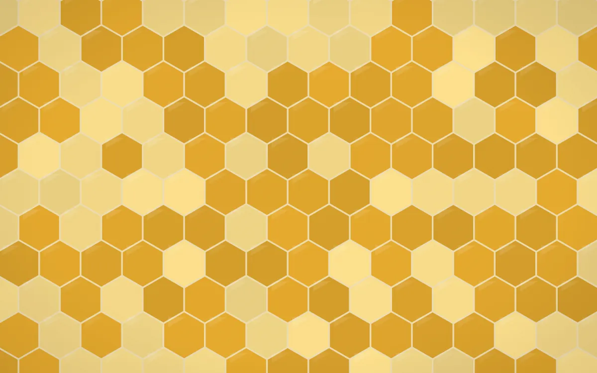Bangkok Gold Hex Tiles — colourful yellow, gold and beige tile background