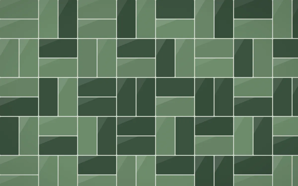 Bavarian Forest Basketweave Tiles — dark green and grey tile background