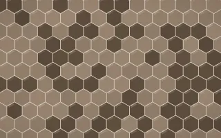 Brooklyn Loft Hex Tiles — dark orange, brown and beige tile background