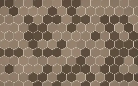 Brooklyn Loft Hex Tiles — dark orange, brown and beige tile background