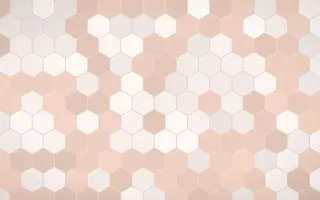 Budapest Rose Hex Tiles — light white, orange and beige tile background