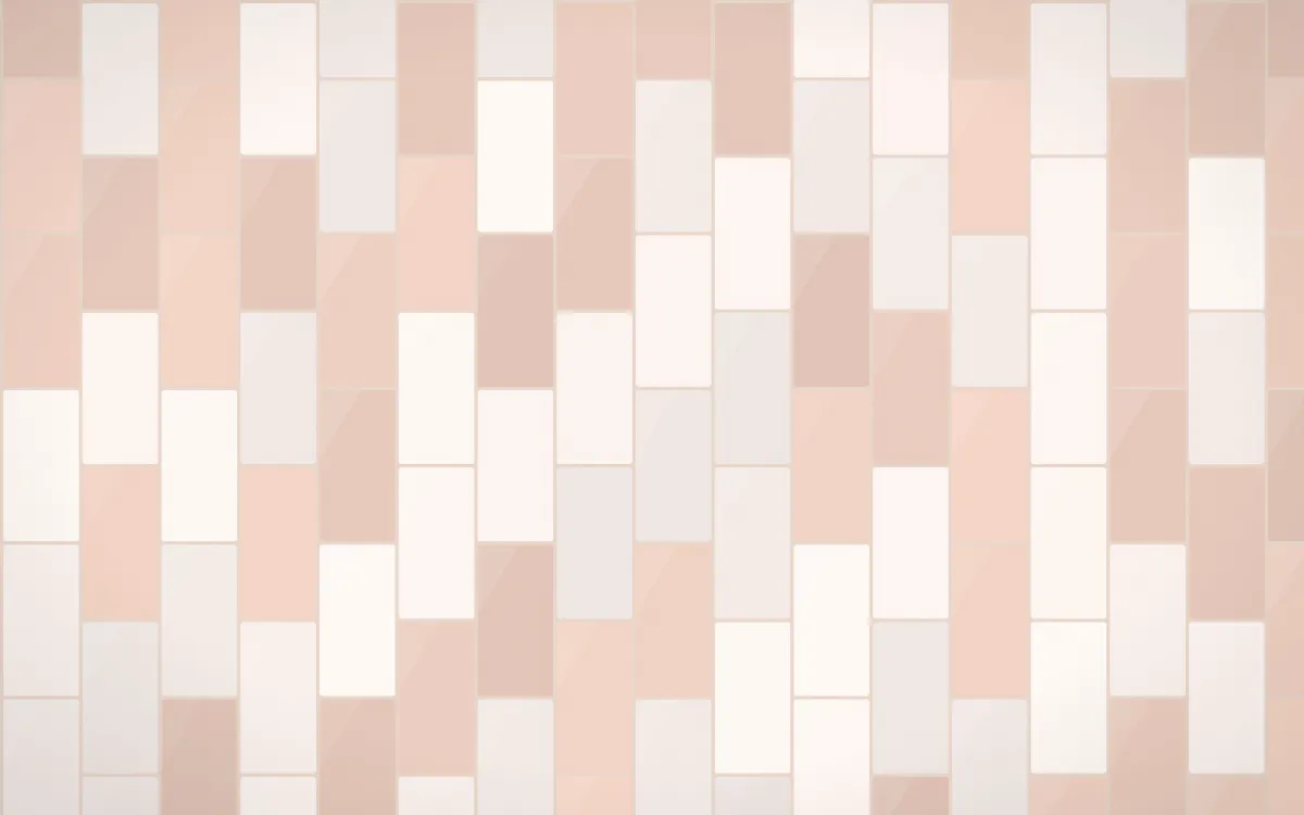Budapest Rose Stacked Tiles — light white, orange and beige tile background