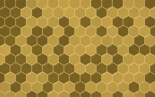 Cairo Gold Hex Tiles — dark gold, brown and beige tile background