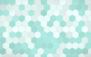 Cancún Surf Hex Tiles — light teal tile background