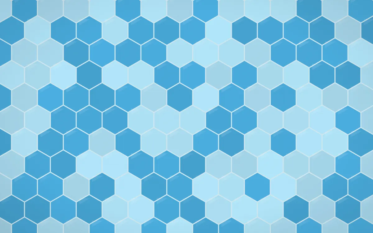 Capri Blue Hex Tiles — colourful blue tile background