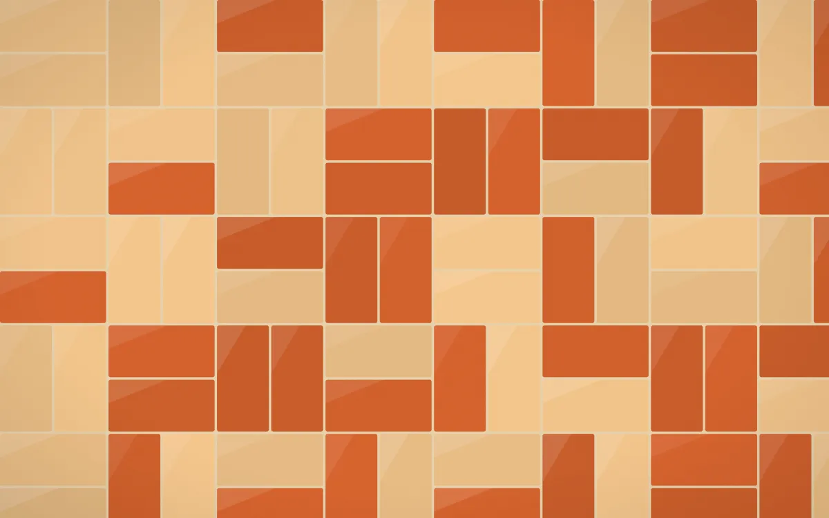 Cusco Weave Basketweave Tiles — colourful orange and beige tile background