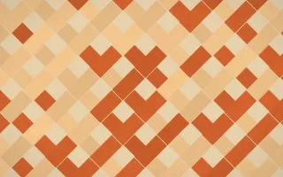 Cusco Weave Herringbone Tiles — colourful orange and beige tile background