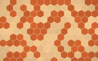 Cusco Weave Hex Tiles — colourful orange and beige tile background