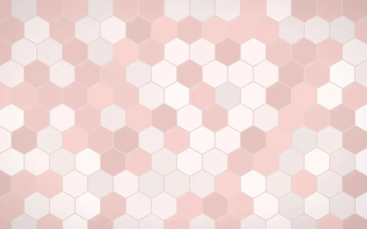 Damascus Rose Hex Tiles — light white and red tile background
