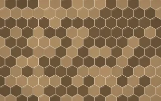 Desert Oud Hex Tiles — dark orange, brown and beige tile background