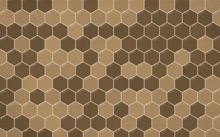 Desert Oud Hex Tiles — dark orange, brown and beige tile background