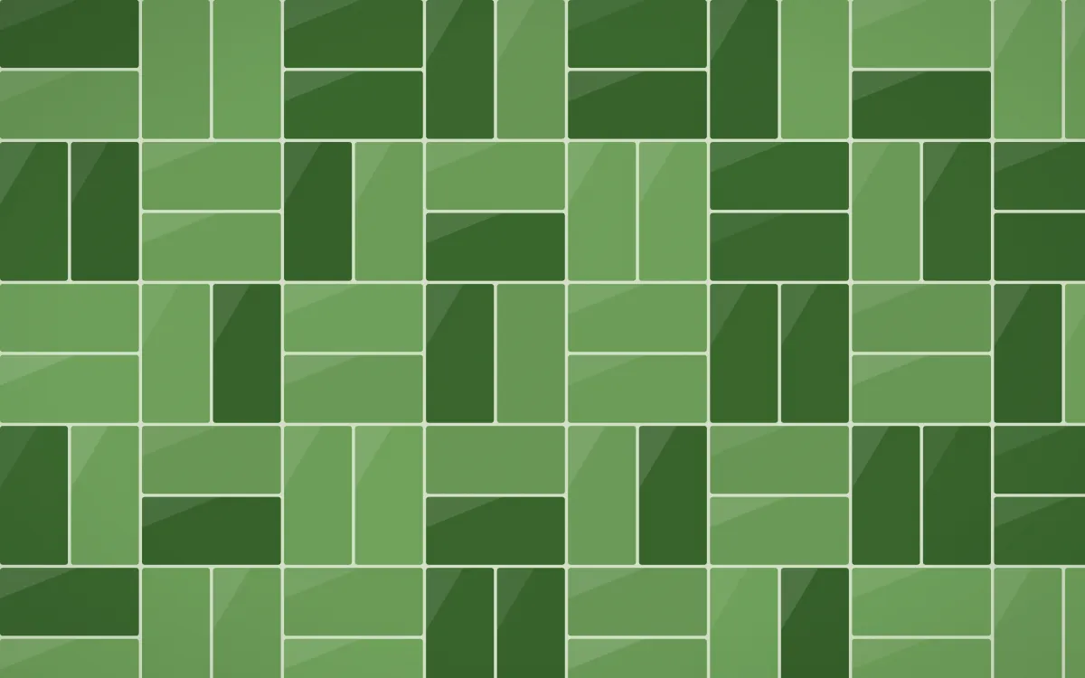 Emerald Isle Basketweave Tiles — dark green tile background