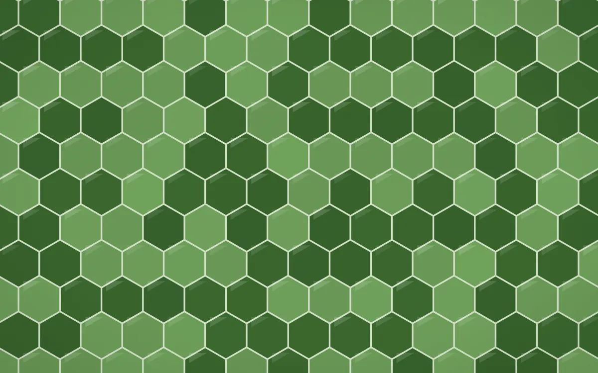 Emerald Isle Hex Tiles — dark green tile background