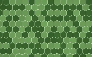 Emerald Isle Hex Tiles — dark green tile background
