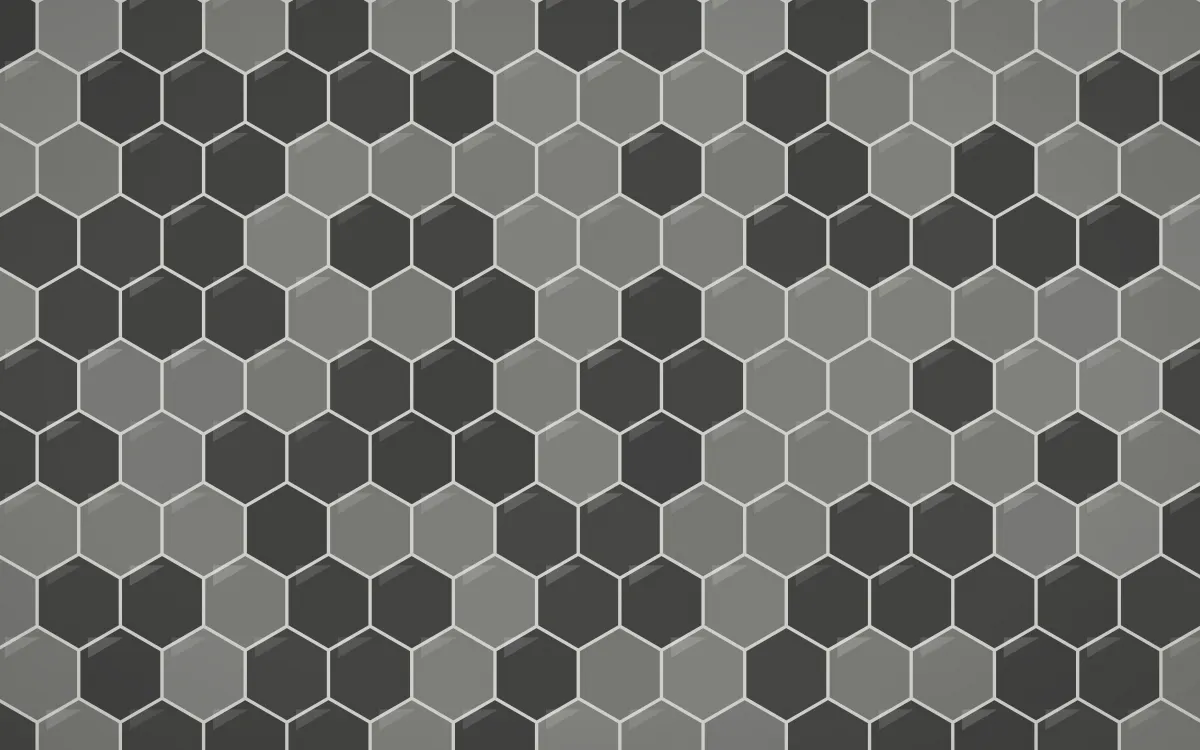 Edo Charcoal Hex Tiles — dark grey tile background