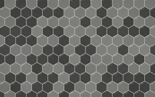 Edo Charcoal Hex Tiles — dark grey tile background