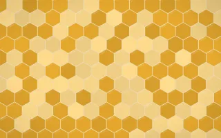 Fes Saffron Hex Tiles — colourful yellow, gold and beige tile background