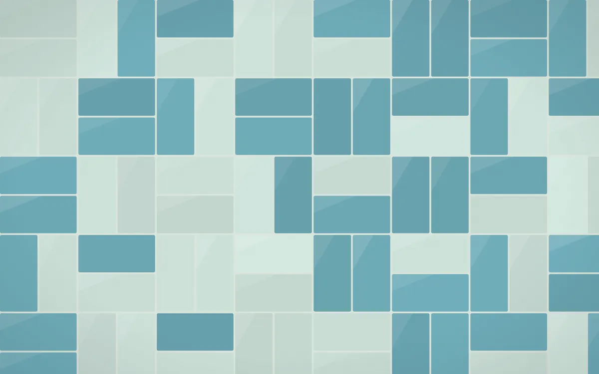 Park Mosaic Basketweave Tiles — colourful green, teal and white tile background
