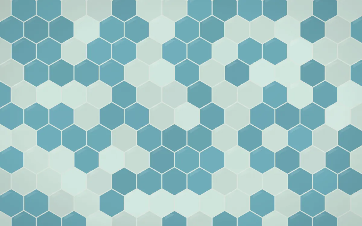 Park Mosaic Hex Tiles — colourful green, teal and white tile background
