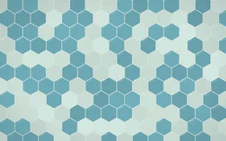 Park Mosaic Hex Tiles — colourful green, teal and white tile background
