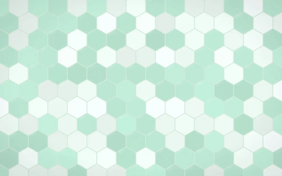 Hanbok Mint Hex Tiles — light white and green tile background