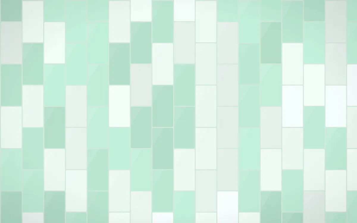 Hanbok Mint Stacked Tiles — light white and green tile background