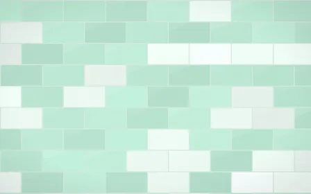 Hanbok Mint Subway Tiles — light white and green tile background
