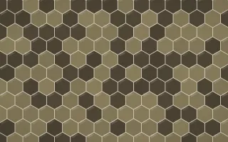 Highland Peat Hex Tiles — dark yellow, brown and beige tile background