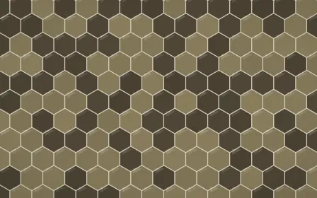 Highland Peat Hex Tiles — dark yellow, brown and beige tile background