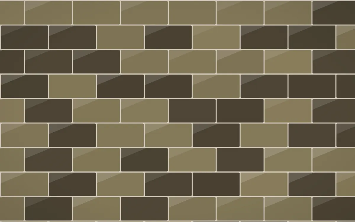 Highland Peat Subway Tiles — dark yellow, brown and beige tile background