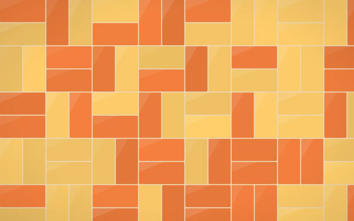 Island Punch Basketweave Tiles — colourful gold, orange and beige tile background