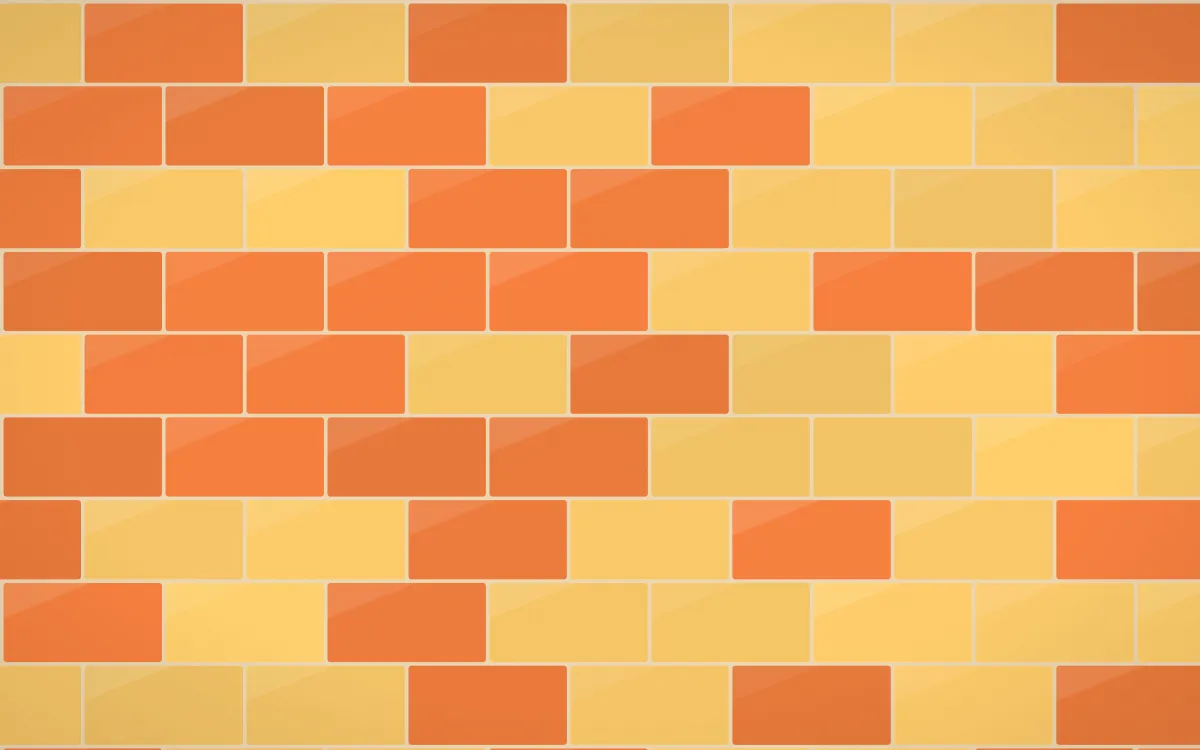 Island Punch Subway Tiles — colourful gold, orange and beige tile background