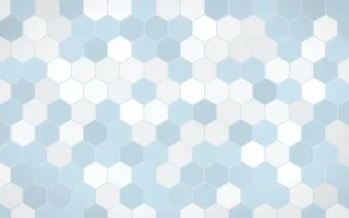 Iznik Blue Hex Tiles — light white and blue tile background