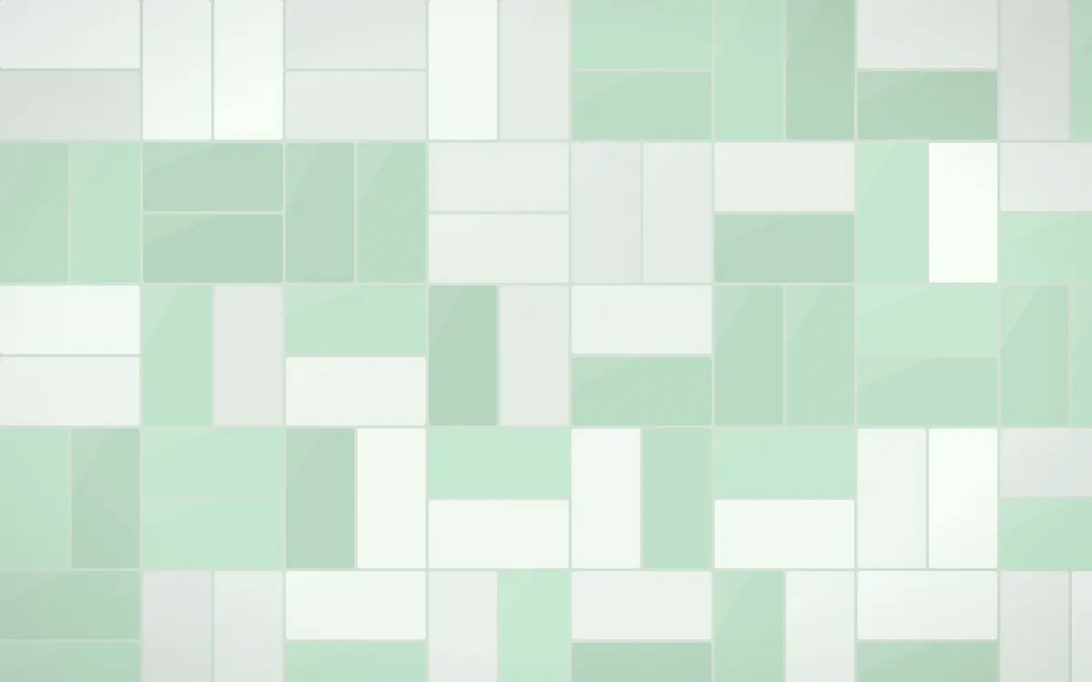 Jade Dynasty Basketweave Tiles — light white and green tile background