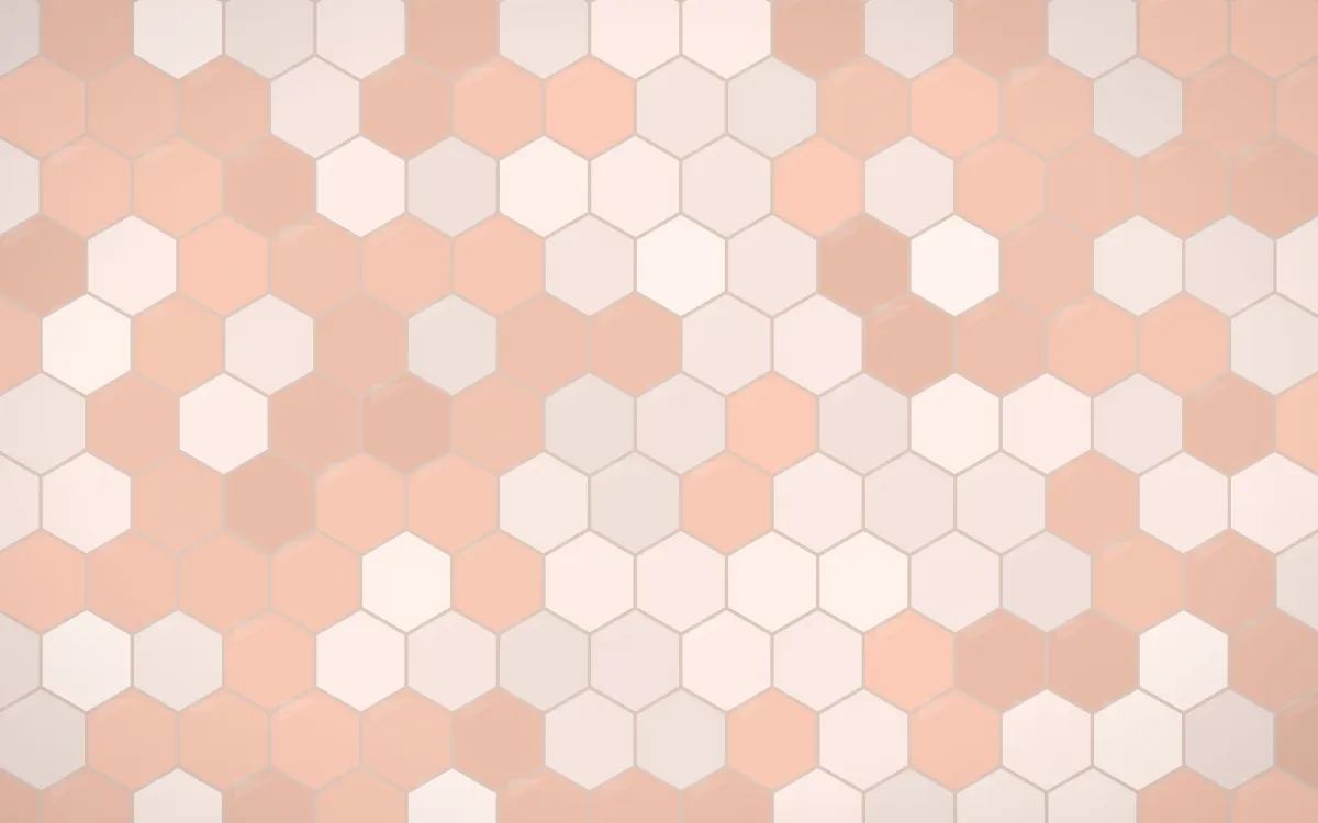 Jaipur Rose Hex Tiles — light orange and beige tile background